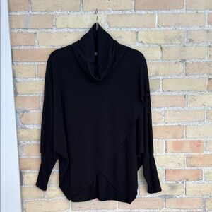 Nally & Millie Black Cowl Neck Women's Sweater
